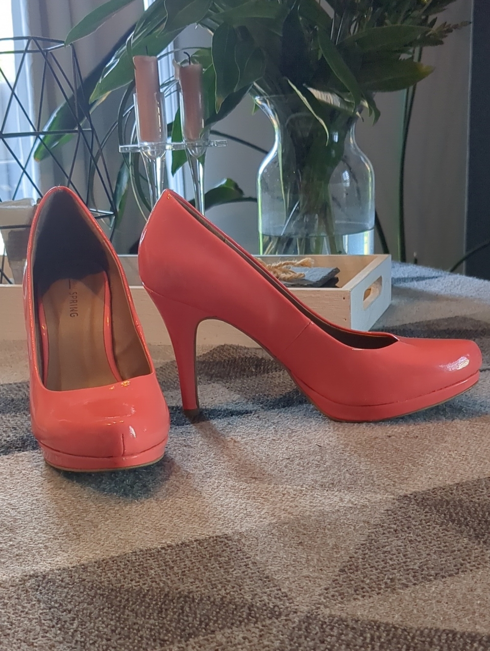 Women's Coral High Heel Pumps - Unbranded